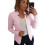 Blazer Jacket for Women Business Blazer Front Open Solid Work Jacket Slim Office Blazer For Daily/Work,Pink 2