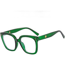 Blaulichtfilterbrille, rechteckig, schick im Preppy-Stil, mehrfarbiges Gestell für Damen und Herren