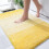 Tapete de banheiro amarelo em microfibra, 76 x 51 cm (30 x 20 polegadas) 1