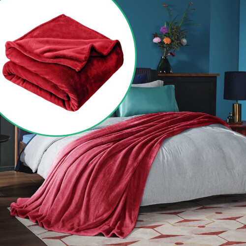 Couverture en microfibre polaire douce et chaude, 1 pièce 1