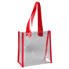 Bolsa de praia transparente Ediodpoh, bolsa de ombro moderna para compras, academia e viagens, vermelha.