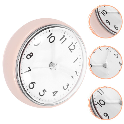 Waterproof Clock for Bathroom Wall Clock White 1Pack 2