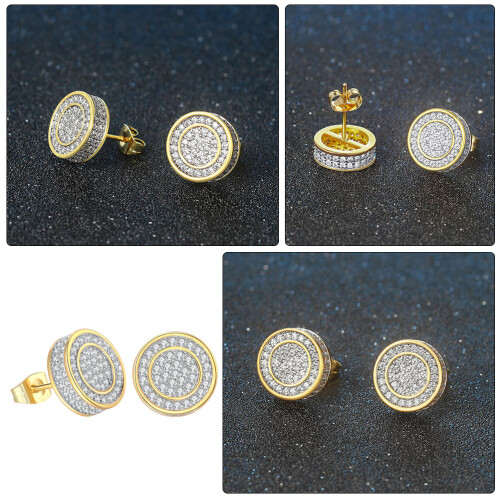 Pendientes de hombre, joyería, pendientes de botón, multipar 2