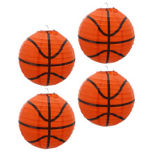 farolillos de papel para fiestas, adornos colgantes de farolillos de baloncesto para fiestas en el jardín.