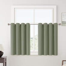Linen Blackout Curtains 52x63 in 2 Panels Grommet Top