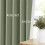 Cortinas opacas 100% na cor verde-sálvia, 52x45 polegadas (132x114 cm), 2 painéis, com ilhós, isolamento térmico e acústico – compatíveis com 5