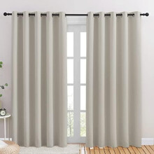 Blackout Curtains with Silver Grommets 34x60 in Set of 2