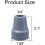 Crutch Tips Heavy Duty Non-Slip Rubber 6 PCS 6