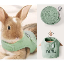 Conjunto de arnés y correa a prueba de fugas para conejos: chaleco ajustable, reflectante y con estampado de letras para conejos, perros, gatitos,