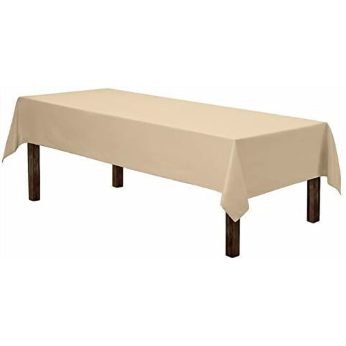Beige polyesterduk 23 x 36 cm til 2,4 meter bord 1