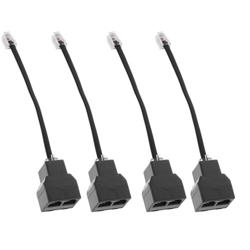 Διαχωριστής τηλεφώνου Worgeous4Pcs RJ11 Προσαρμογέας καλωδίου τηλεφώνου 4 πυρήνων RJ14