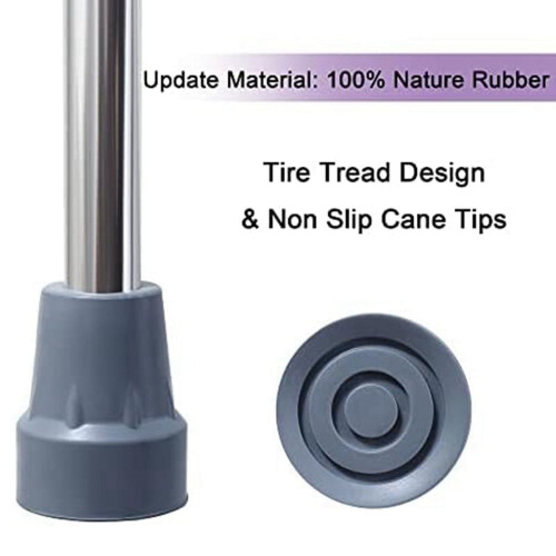 Crutch Tips Heavy Duty Non-Slip Rubber 6 PCS 1