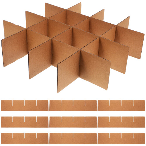 YEAHIBABY glass dividers for packing for packaging tool brown multi-compartment 24PCS 1