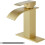 Brushed Gold Waterfall Bathroom Faucet Single Handle 1-Hole 1