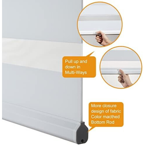 Cortina Zebra sem fio, 38 x 183 cm (15 x 72 polegadas), poliéster 2