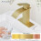 Brushed Gold Waterfall Bathroom Faucet Single Handle 1-Hole 7