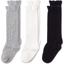 Chaussettes hautes à volants pour bébés filles et garçons (lot de 3 ou 5)