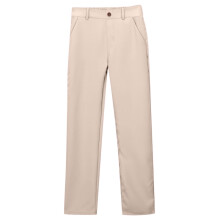 Rekbare schoolbroek van keperstof voor meisjes met zakken, rechte pijpen, instapmodel, geschikt voor standaard schooluniformen