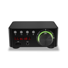 Mini Audio HiFi Bluetooth 5.0 Power Class D Amplifier Tpa3116 Digital Amp 50W*2 Home Audio Car Marine,Easy to Operate