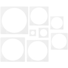 8 buc șabloane rotunde goale pentru pictura DIY, șabloane reutilizabile din plastic, șabloane cu formă geometrică pentru crafting, scrapbooking