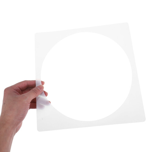 8 Pcs Plastic Stencils Reusable Circle for Painting Child White 2