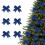 6 fluwelen kerststrikjes, 9 cm 4