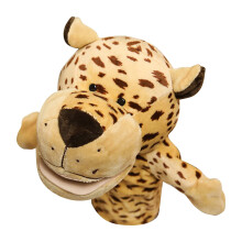 Weihnachtliche Handpuppen – 25 cm große Plüschtierhandschuhe (Katze, Kuh, Löwe), Kindergarten-Frühpädagogik-Materialien, 1 Stück