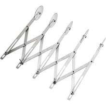 Coupe-pâtisserie extensible à 5 roues en acier inoxydable