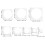 8 Pcs Plastic Stencils Reusable Circle for Painting Child White 6
