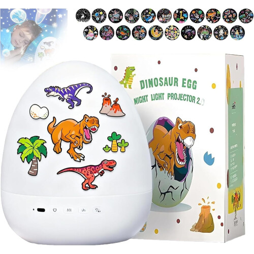 Nočný projektor s dinosauřím vajíčkom a Bluetooth