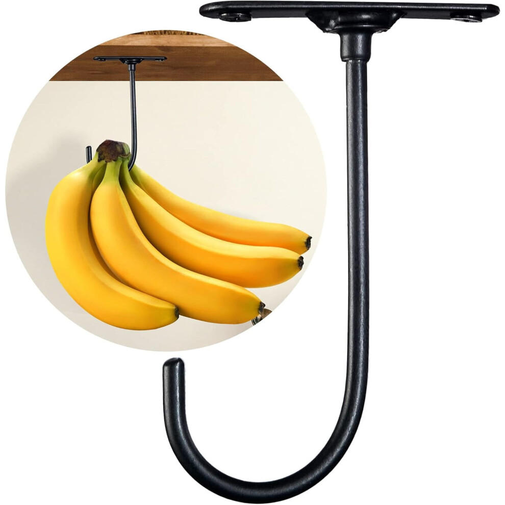 Banana Hook Under Cabinet Black Metal 360 Rotate 9377112849997