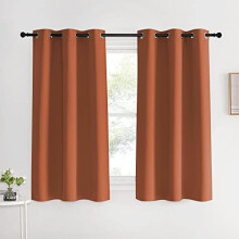 Blackout Curtain Panels Burnt Orange 1 Pair 42 x 60 Inch