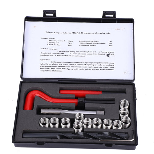 M12x1.25 Thread Repair Kit, Stainless Steel Inserts Tools For Durable Repairs 2