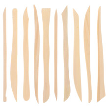 OUNONA 10-teiliges Modellier- und Schnitzwerkzeugset aus Holz für Töpferarbeiten, Bildhauerei und Kunstprojekte