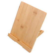 1Set Bamboo Menu Display Stand for Desktop Sign Holder 8.7x6.7x5.9in Small Tabletop Sign Holder Wood Color