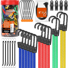 Borcan asortat cu 31 de bucăți de cabluri Bune premium, include cabluri de 25,45,7 cm, 61,1 cm, 81,1 cm, 101,6 cm, legături cu fermoar de 15,2 cm,