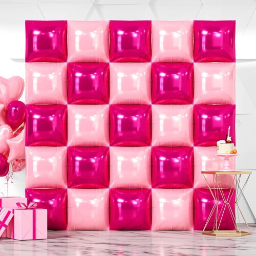 Balúin Scragall Cearnógacha Bándearga 25PCS Déthaobhach