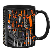 Mug de mécanicien avec motif clé à molette, 325 ml