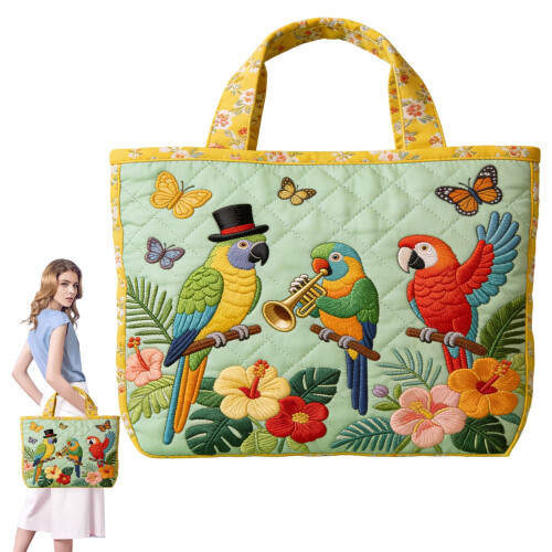 Γυναικεία τσάντα Tote από καπιτονέ καμβά – 33x31cm, επαναχρησιμοποιούμενη 1