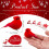Mini ornamenti cardinale rosso con clip, 36 pezzi 2
