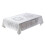 Toalha de mesa quadrada de poliéster branco, 55x55 polegadas, com franjas. 2