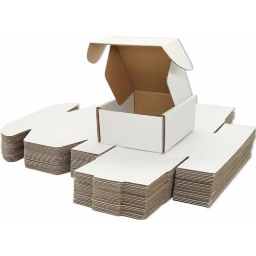Caixa de presente preta 15x15x15 cm (6x6x6 polegadas) - Pacote com 20 unidades