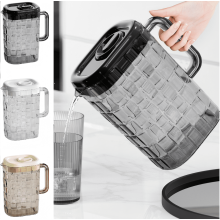 Jarra Gallickan de 2 cuartos con tapa, plástico sin BPA, compatible con refrigerador, té helado, café y mezcla de jugos.