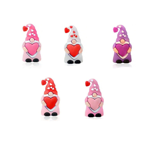 Valentijnspaar kabouterornamenten set van 5 1