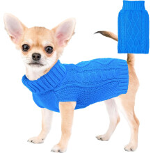 Pull à col roulé tricoté pour petits chiens