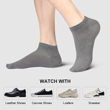 Herren-Sneakersocken, kurze, knöchelhohe Baumwollsocken mit rutschfesten Sohlen, Größen 6-10/11-13