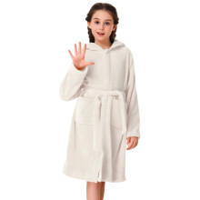 Pyjama Ediodpoh pour enfants, automne/hiver – Ensemble de nuit chaud corail, blanc, 5-6 ans, compatible avec les vêtements d'intérieur et de