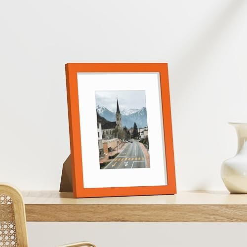 8x10 Picture Frames Set of 9 Engineered Wood Orange 1