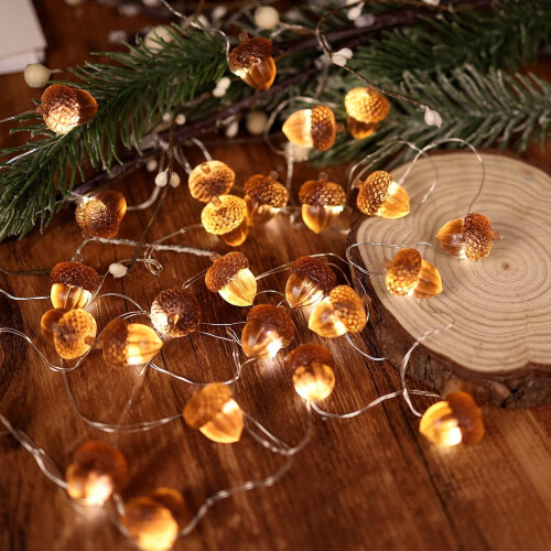 Luci a stringa Acorn 3D Twinkle 3 metri 30 LED Cavo in rame 2