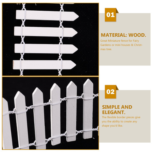 Minivalla de madera para jardines de hadas – Blanca 2